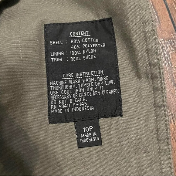 Vintage Green Oversized Trench Coat Size 10P - Picture 8 of 8